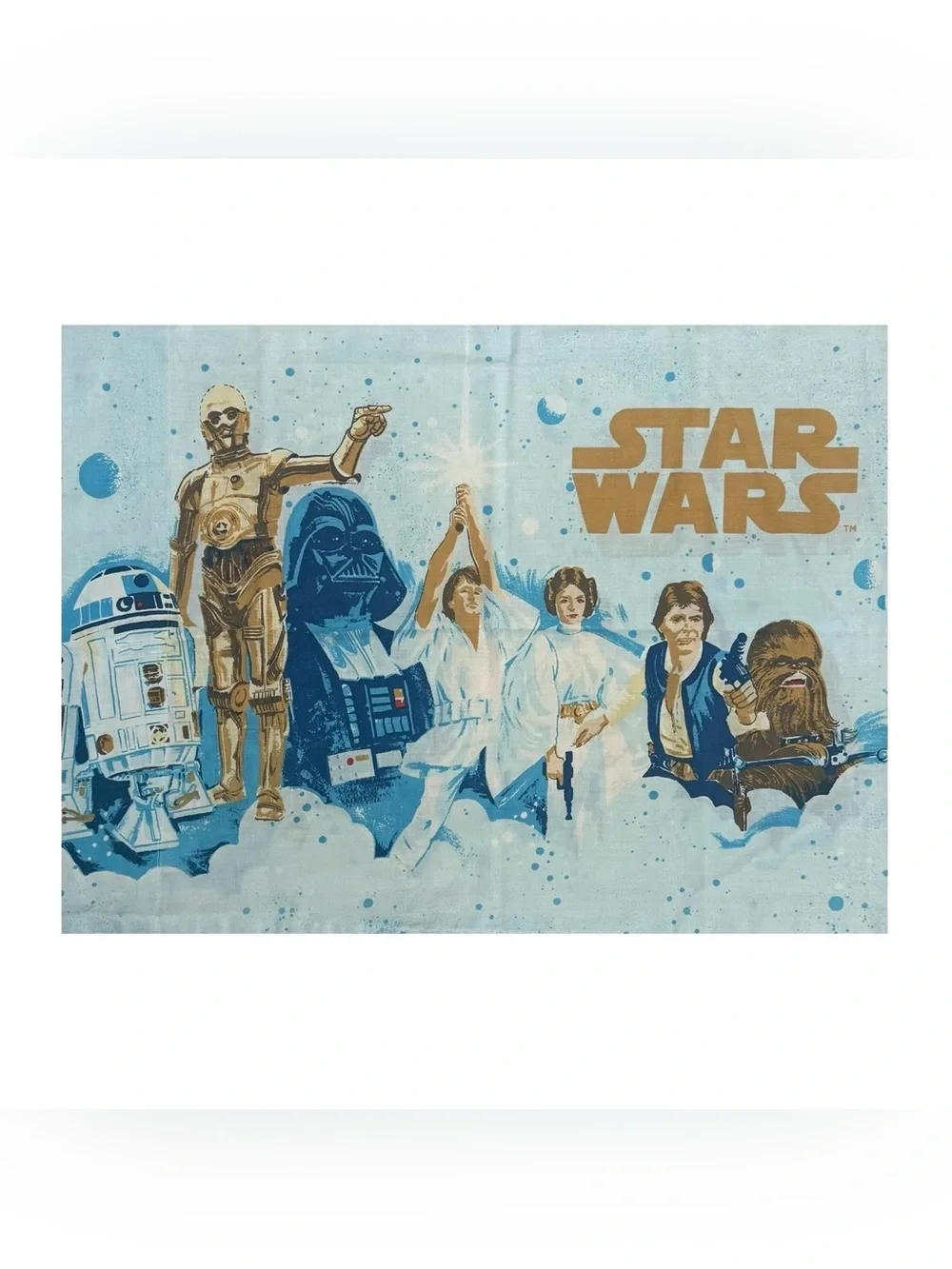 Vintage 1977 Star Wars IV A New Hope Pillowcase